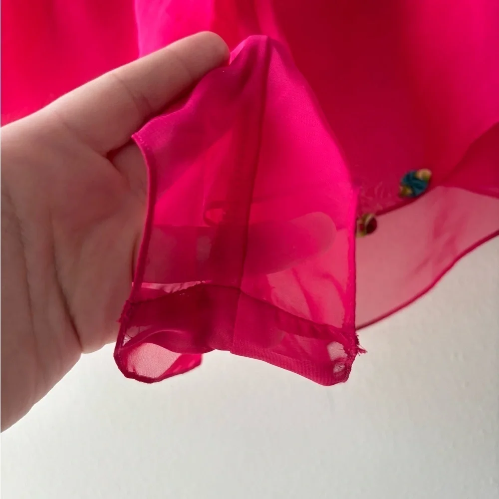 Vintage Fantasies red sheer‎ sleep wear shorts size S